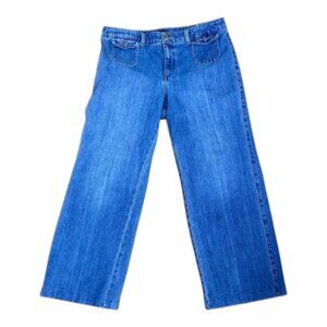 Talbots Jeans Classic Trouser Wide Leg High Rise Petite (14 P)
